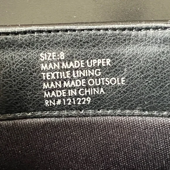 NWT Bebe Black Heeled Boots with Logo Detail. Unique with covered heel. Size 8. - Picture 5 of 12